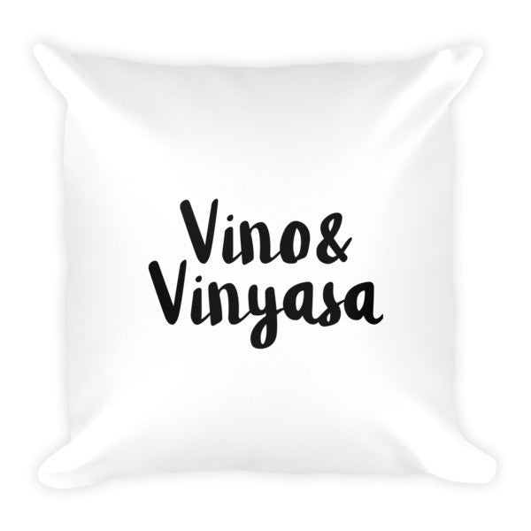 Vino & Vinyasa Pillow